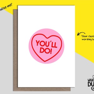 PERSONALISEER mij GRATIS - Onbeleefd en grappig Zelfgemaakte Valentijnsdag, jubileum, trouwdag of ik hou van je kaart door wat de Duck Card - je zult doen