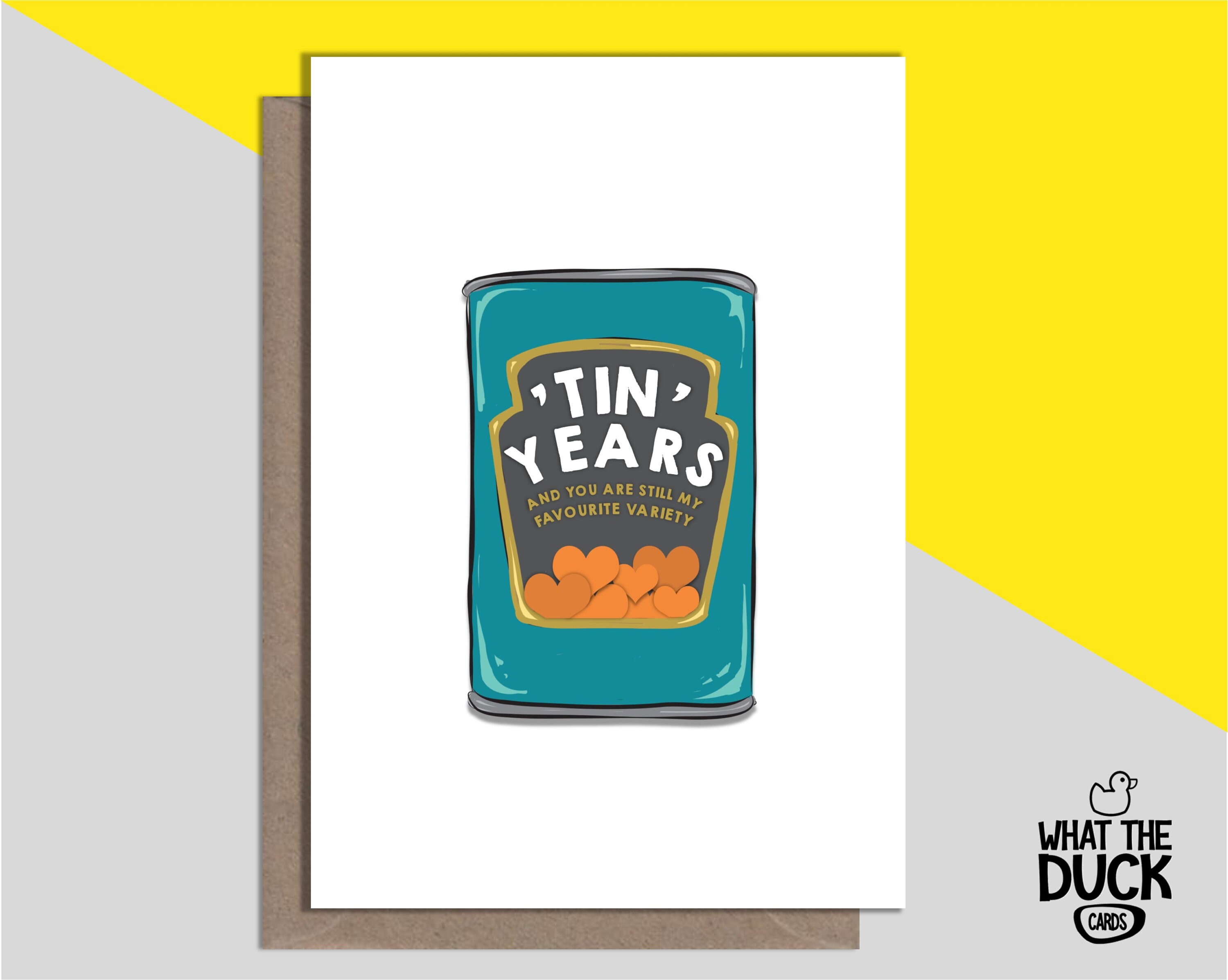 Cute Funny Homemade Linen Greetings Card For 10 Years Etsy