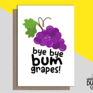 Carte de voeux faite main grossière et amusante pour hémorroïdectomie pour l'ablation, la chirurgie et la récupération des pieux par What the Duck Cards - RAISIN