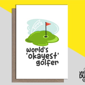 Carte de voeux d'anniversaire faite maison grossière et amusante pour amis golfeurs, amis et collègues de travail par What the Duck Cards - GOLF