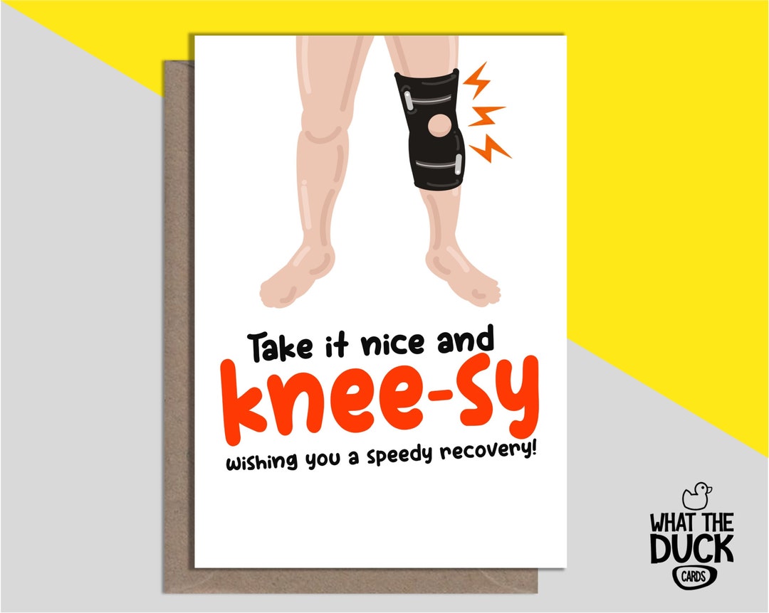 Cute Funny Homemade Knee Operation Card For Good Luck With New Knees cute-funny-homemade-knee-operation-card-for-good-luck-with-new-knees