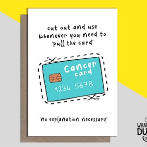 Carte faite main drôle et mignonne de voeux de soutien contre le cancer et de guérison rapide pour le rétablissement, la lutte contre le cancer et le combat contre le cancer - Cartes What the Duck - CARTE