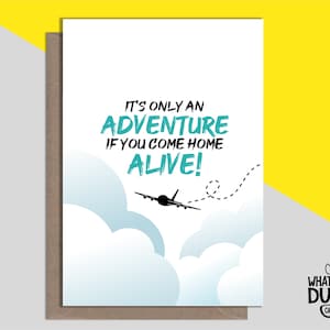 Rude e divertente viaggio fatto in casa, biglietto di auguri di buon viaggio per zaino in spalla, viaggi, partenze e anno sabbatico di What The Duck Cards - ALIVE