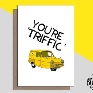 Unhöfliche und lustige selbstgemachte Grußkarte aus Leinen zum Valentinstag, Jahrestag, Dankeschön oder „Ich liebe dich“ von What the Duck Cards – TRIFFIC