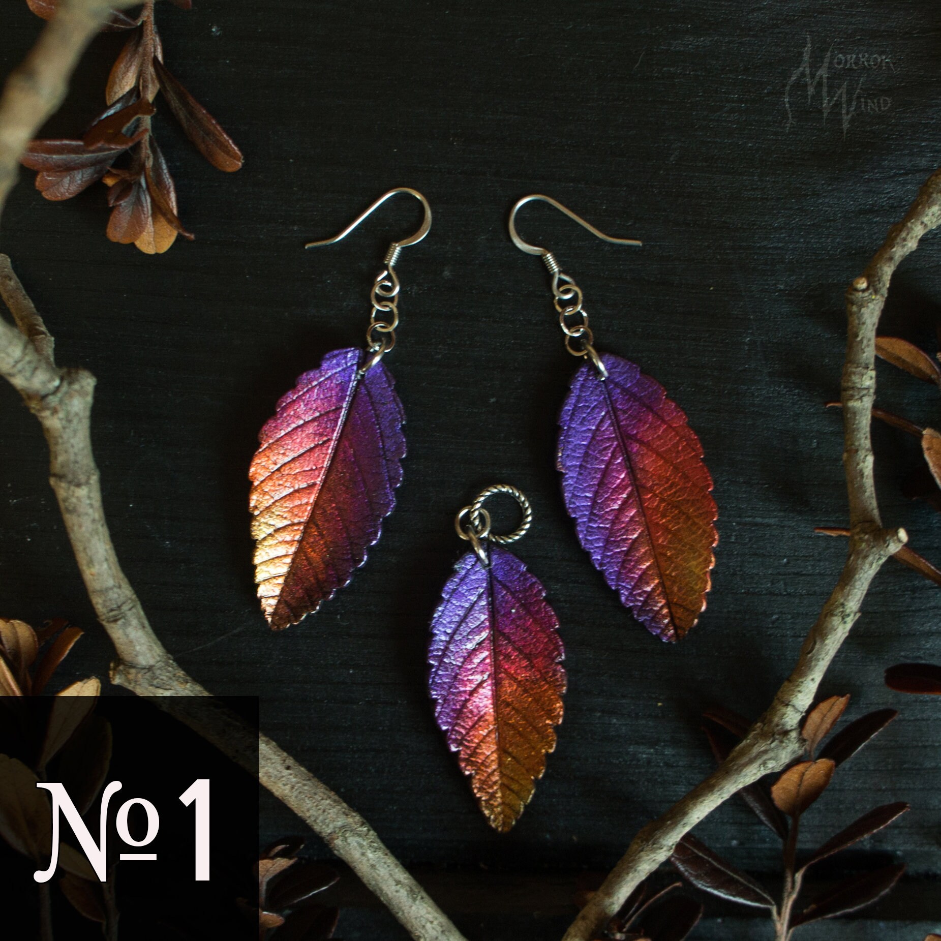 Autumn Leaf Earrings Fall leaves Leaf Jewelry Autumn Etsy