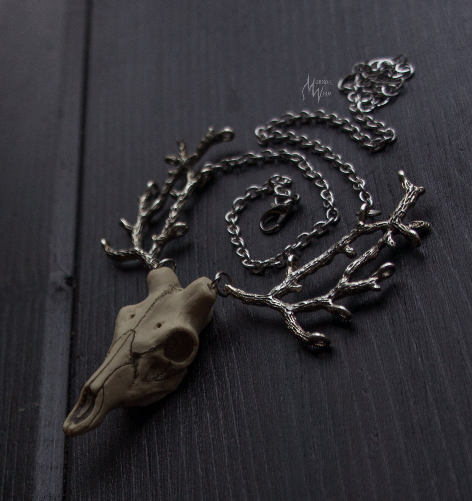 Deer Skull jewelry deer scull necklace cranium jewelry skull Etsy