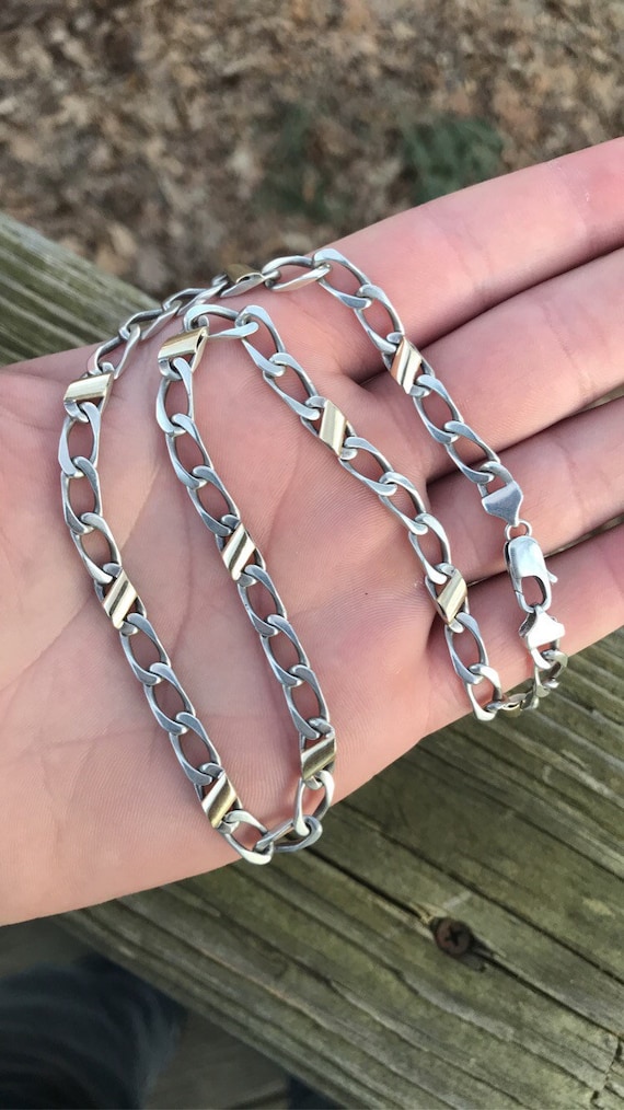 Tiffany Co. Sterling 14k Gold Chain