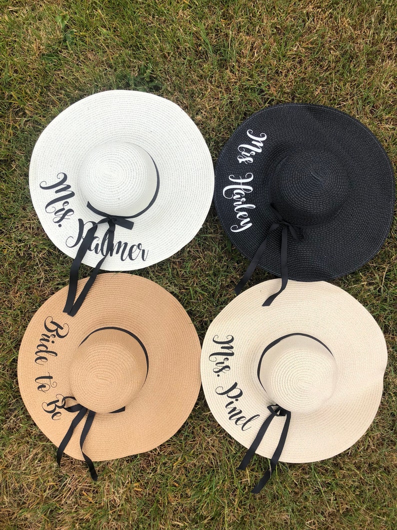 Mrs perfect for the Bride to Be for the Bachelorette or Bridal shower or Honeymoon Bride Floppy Hat Floppy Beach Hat