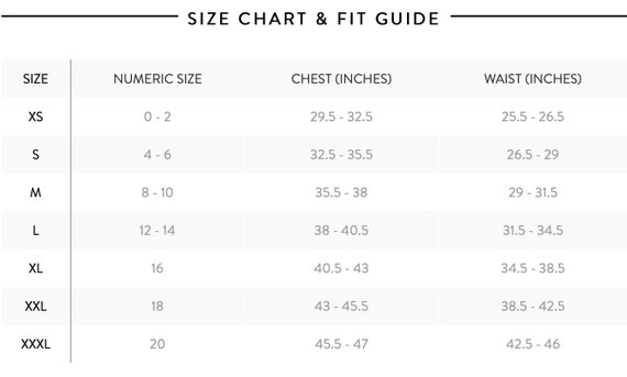 Disney Spirit Jersey Size Chart