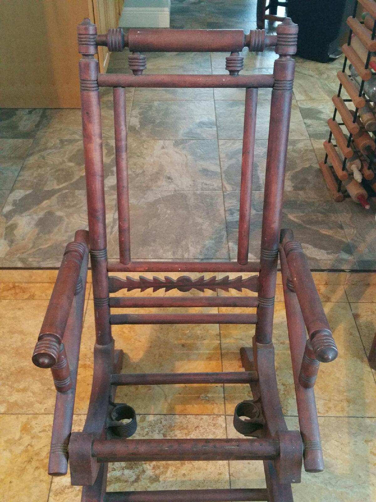Wooden Platform rocker / spring rocking chair Etsy