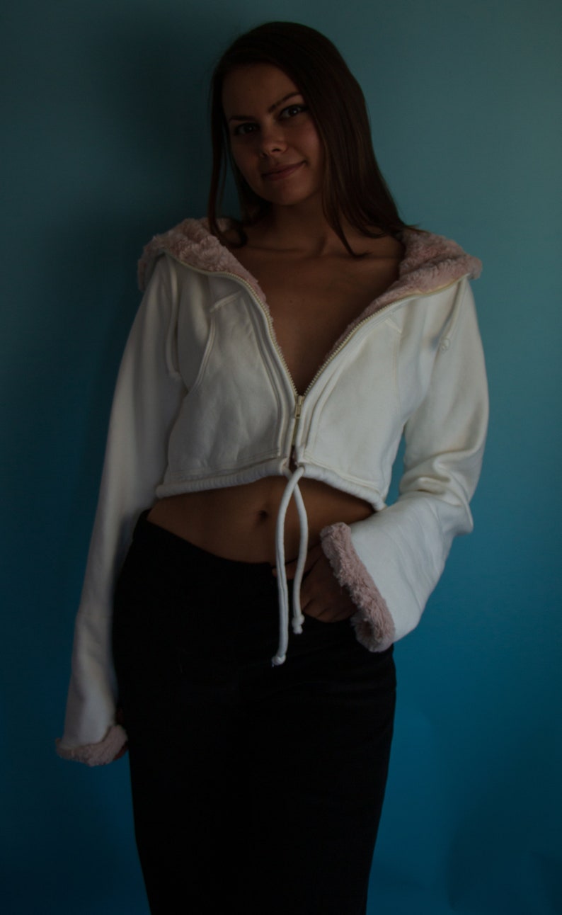 Cropped Hoodie wFaux Fur