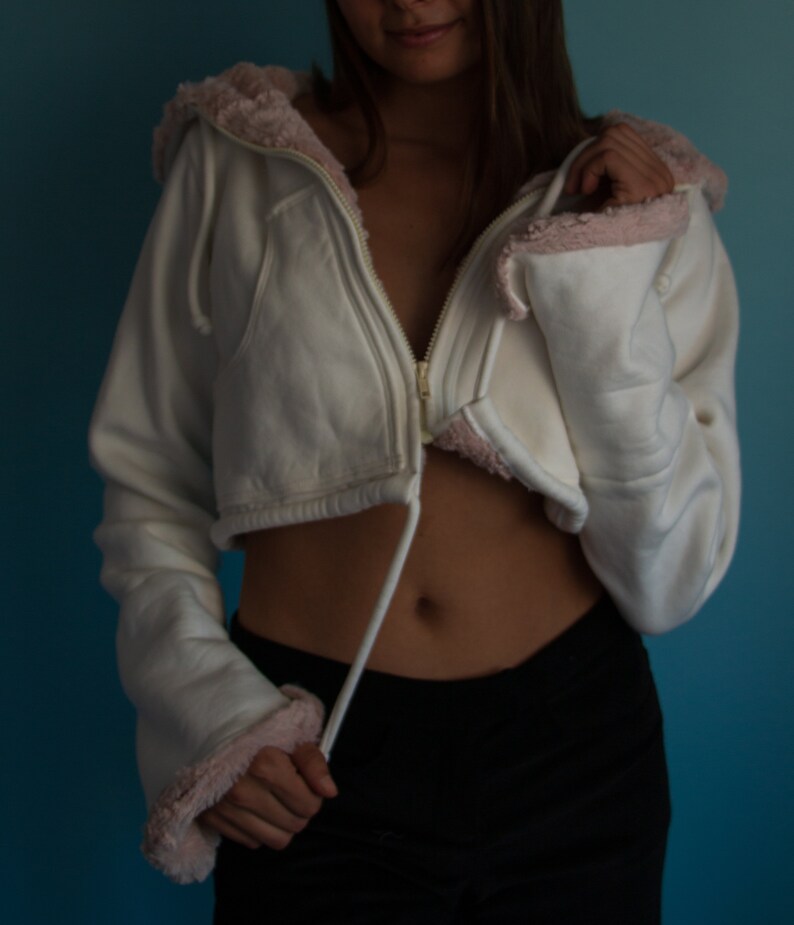 Cropped Hoodie wFaux Fur