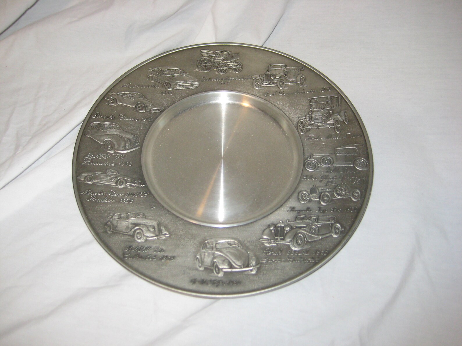 Vintage Zinn 95 Pewter Decorator Plate Bayern Germany Etsy