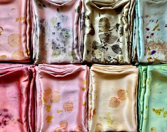 Plant dyed silk pillowcase, botanical, bundle dye, pink, peach, purple, print, dye, organic, hypoallergenic, plant dye, hair, botanical