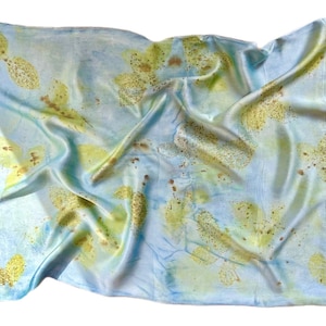 Plant-Dyed Mulberry Silk Pillowcase, Botanical Print, Hypoallergenic King/Standard (Discounted)