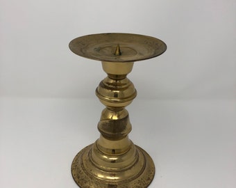 Wonderful Gift Pillar Set /& One Candleholder wSafety Spike 3 Solid Brass Candlestick Holders Lot of 3 Collectible, Beautiful Decor