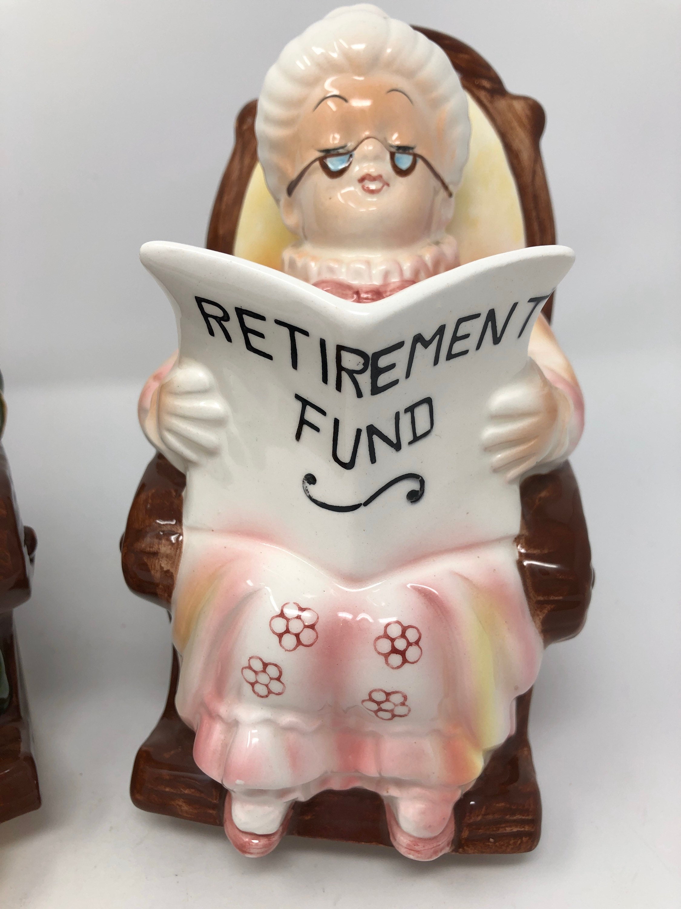 Vintage Set of Ceramic Coin Banks not Perfect Condition Etsy