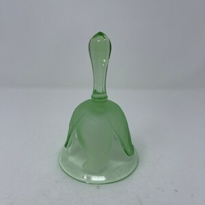 Vintage green glass bell, by Viking