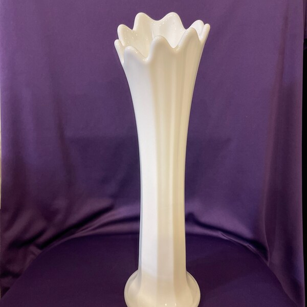 Large Milk Glass Vase Etsy