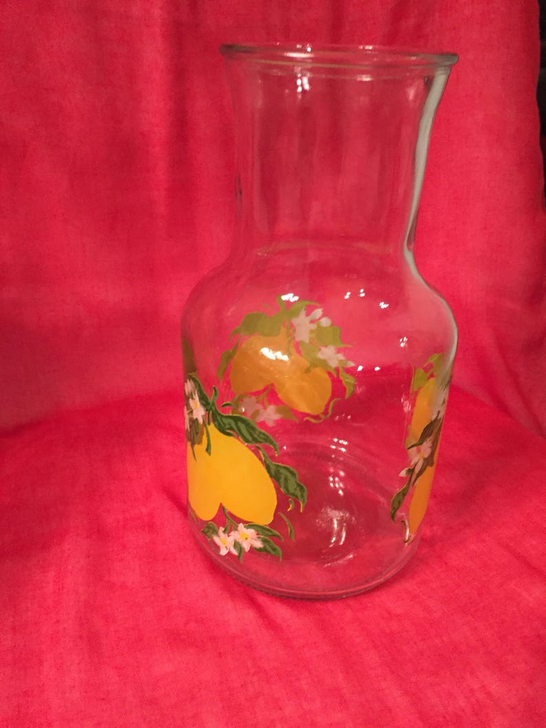 Vintage lemonade glass carafe