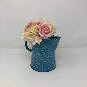 Vintage decorative metal coffee pot, re-purpose as container or a vase