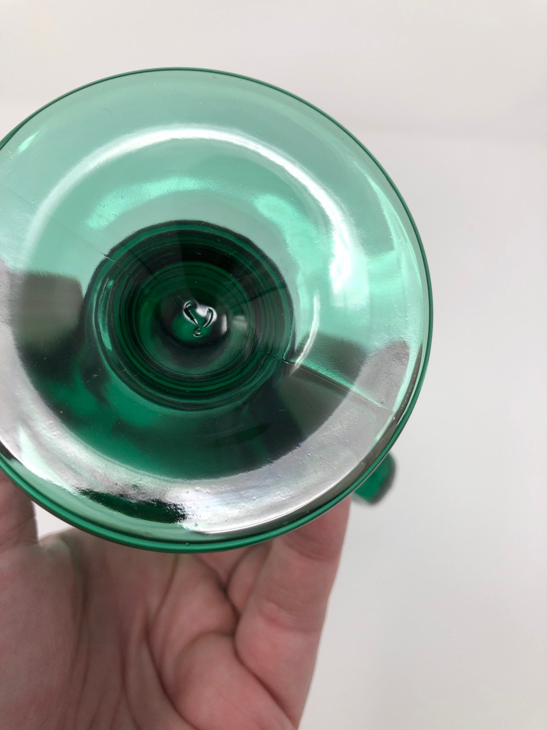 Set of 6 Vintage Green Glass Mugs Libbey Etsy