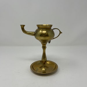 Vintage small brass lamp / incense burner decorative item