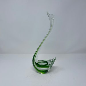 Beautiful glass art swan figurine