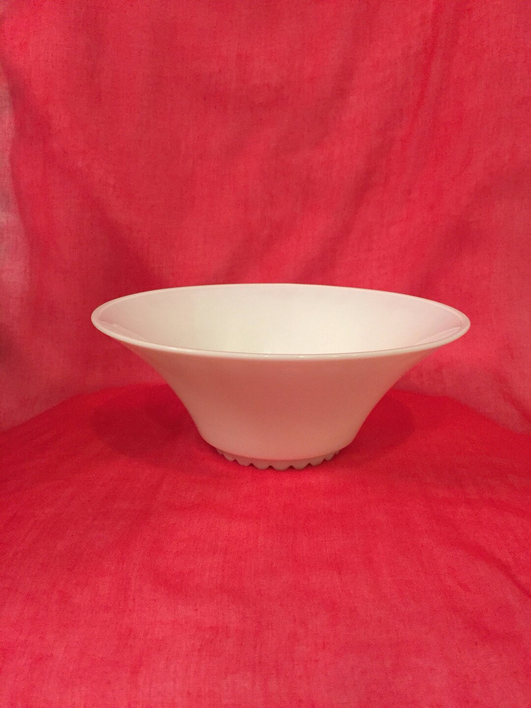 Vintage White Milk Glass Fruit Bowl Etsy