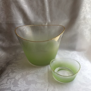 Set of vintage large and small green blendo bowls (not in perfect condition, read item details!)