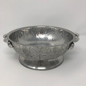 Vintage hammered aluminum bowl