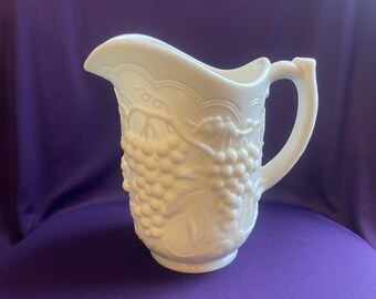 Vintage milk glass pitcher