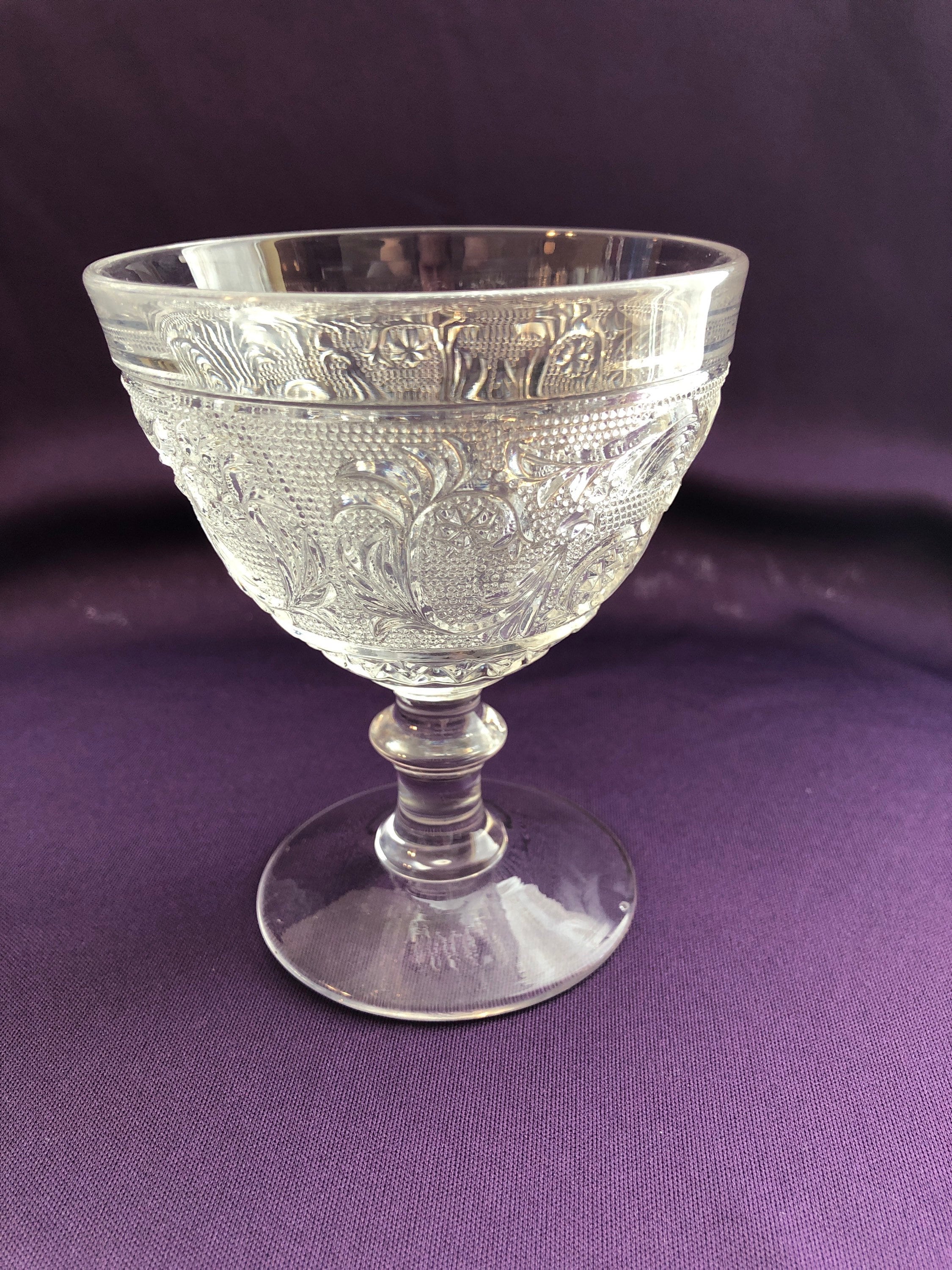 Vintage set of 6 glass dessert cups Etsy