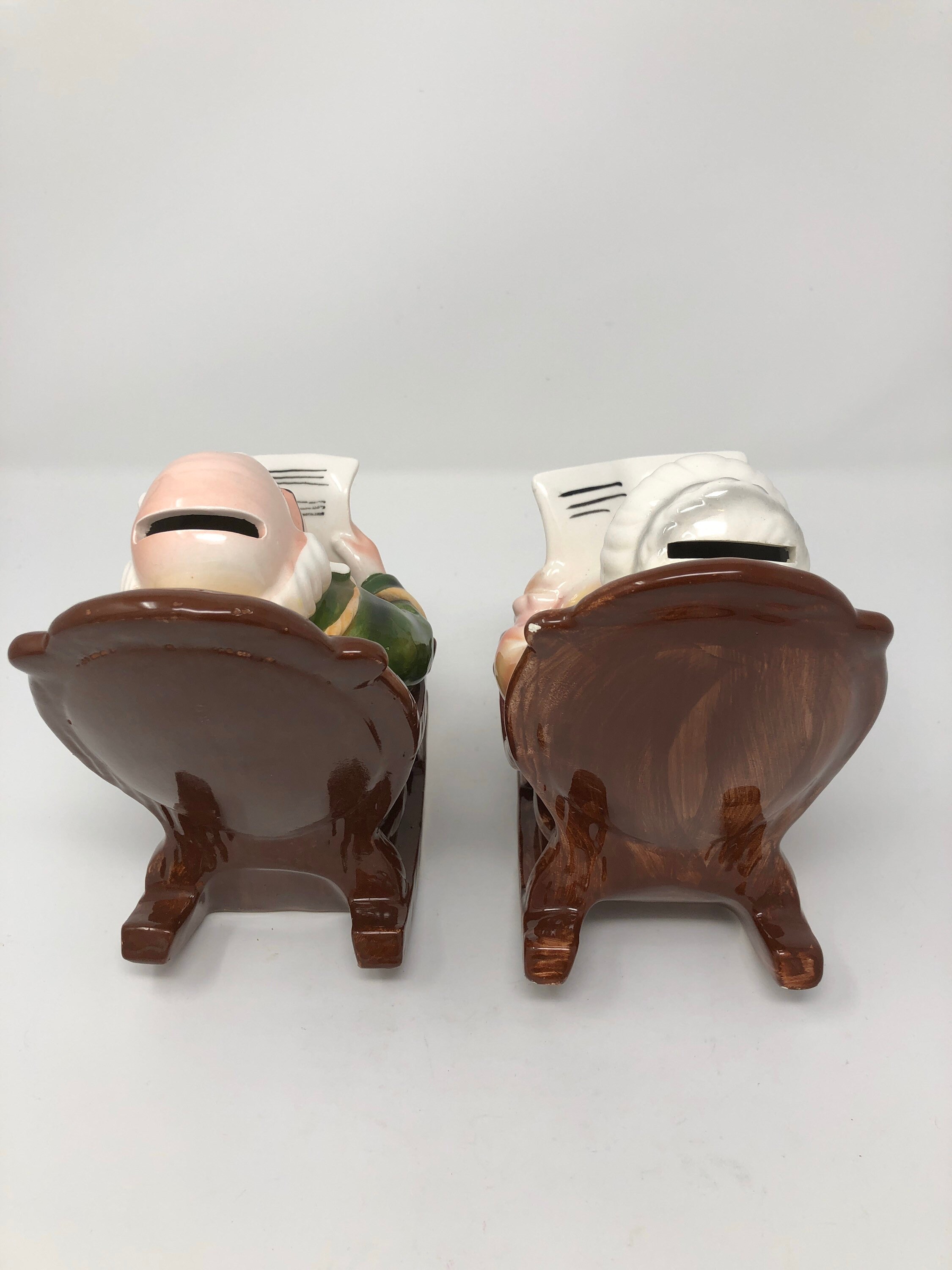 Vintage Set of Ceramic Coin Banks not Perfect Condition Etsy