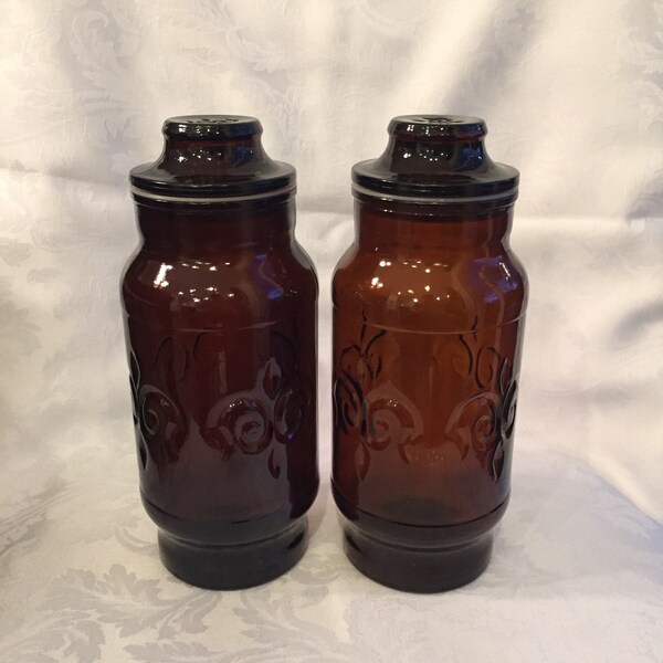 Brown Glass Jars Etsy