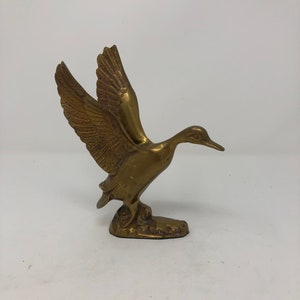 Vintage brass duck