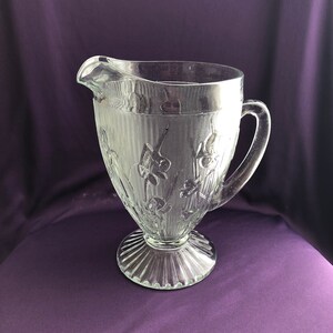 Vintage clear glass pitcher