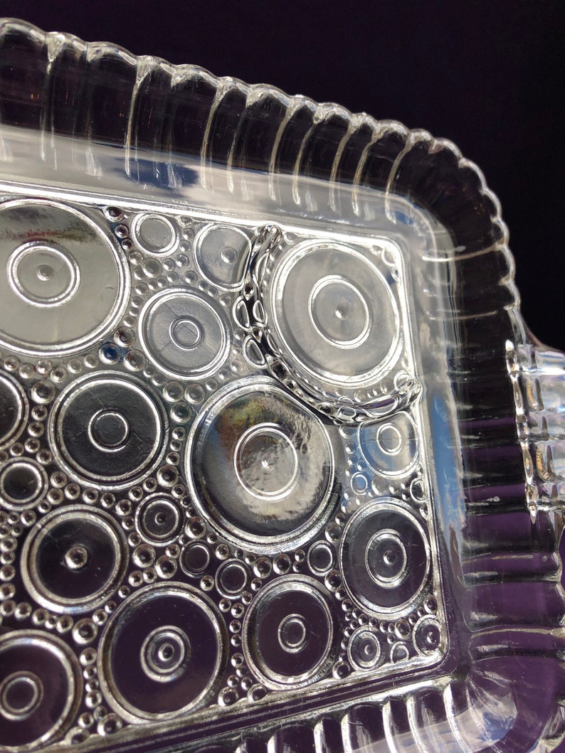repurpose as bathroom vanity tray Vintage glass tray