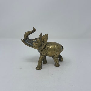 Vintage brass elephant (heavy patina, not perfect)