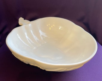 Vintage white milk glass /centerpiece glass bowl - large fruit / display bowl
