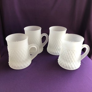 Vintage frosted glass mugs (not perfect)