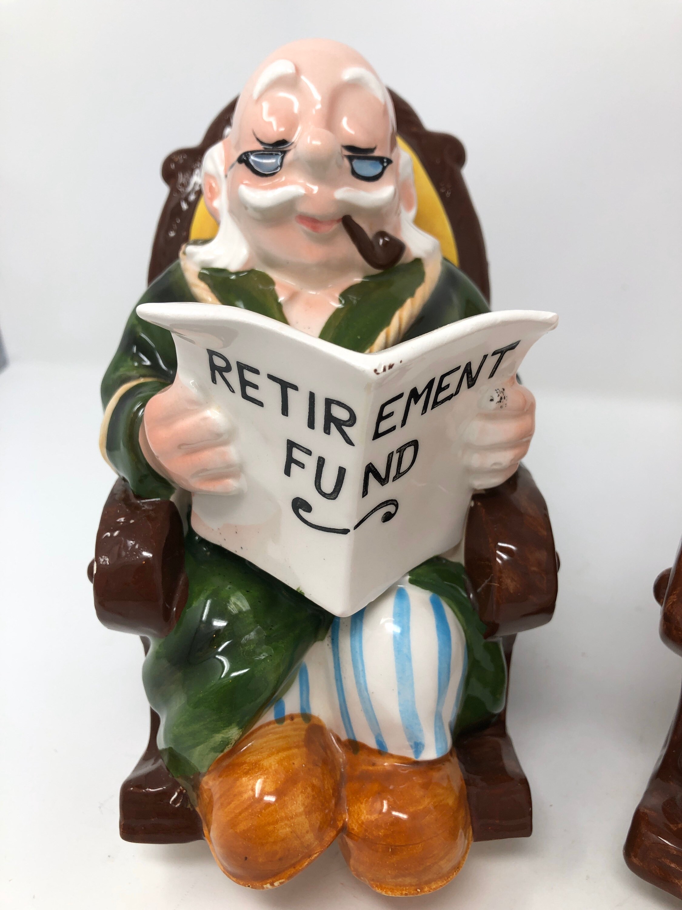 Vintage Set of Ceramic Coin Banks not Perfect Condition Etsy