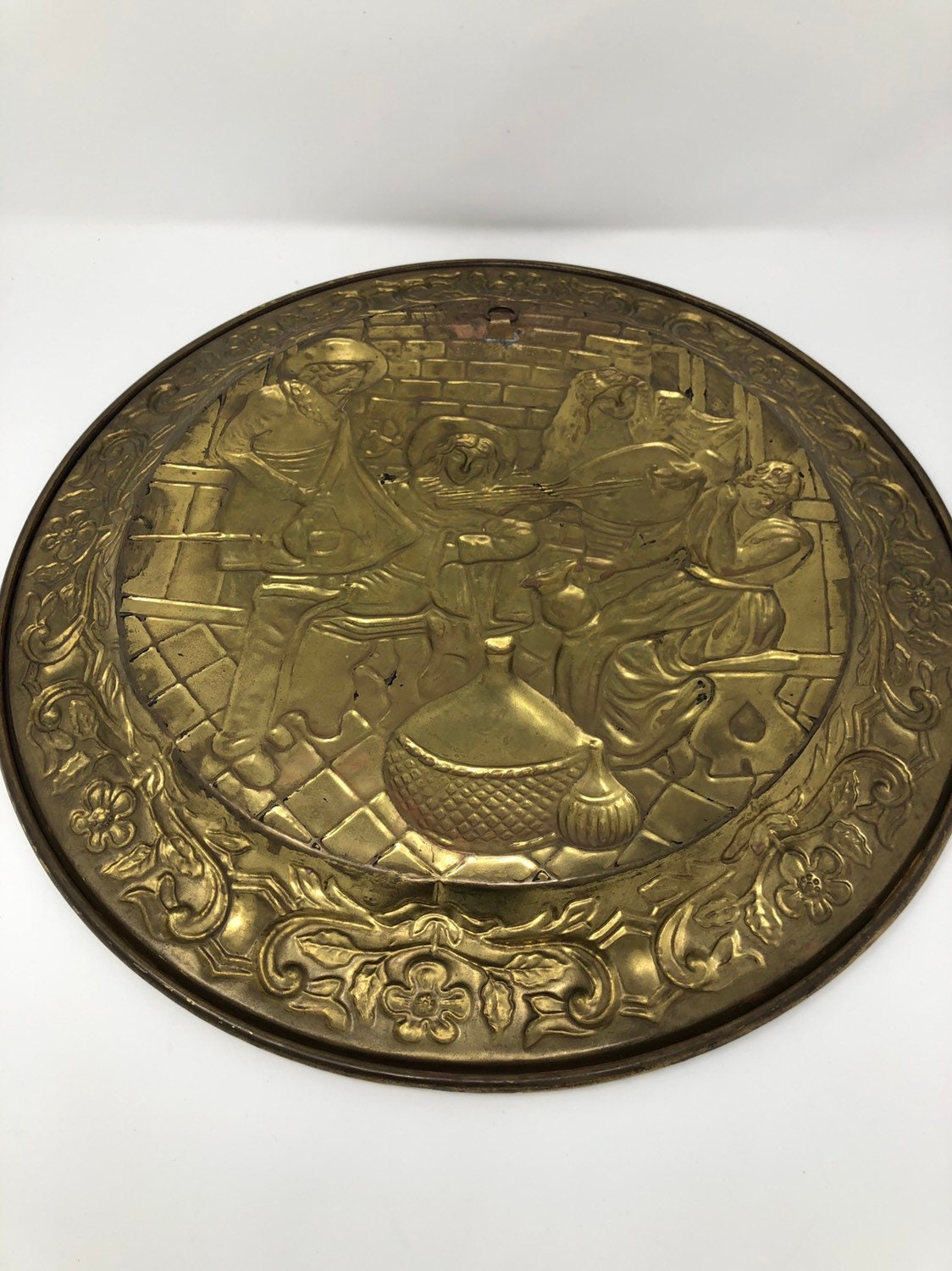 Vintage Brass Wall Decoration | Etsy