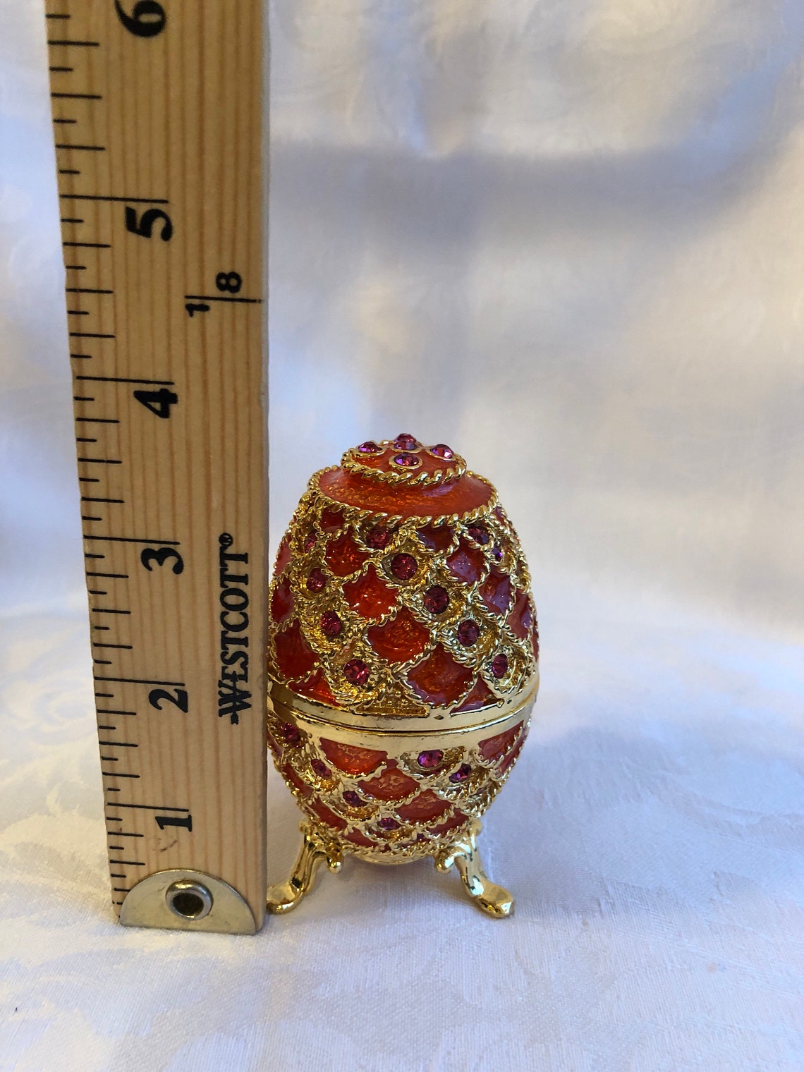 hinged egg jewelry box Etsy