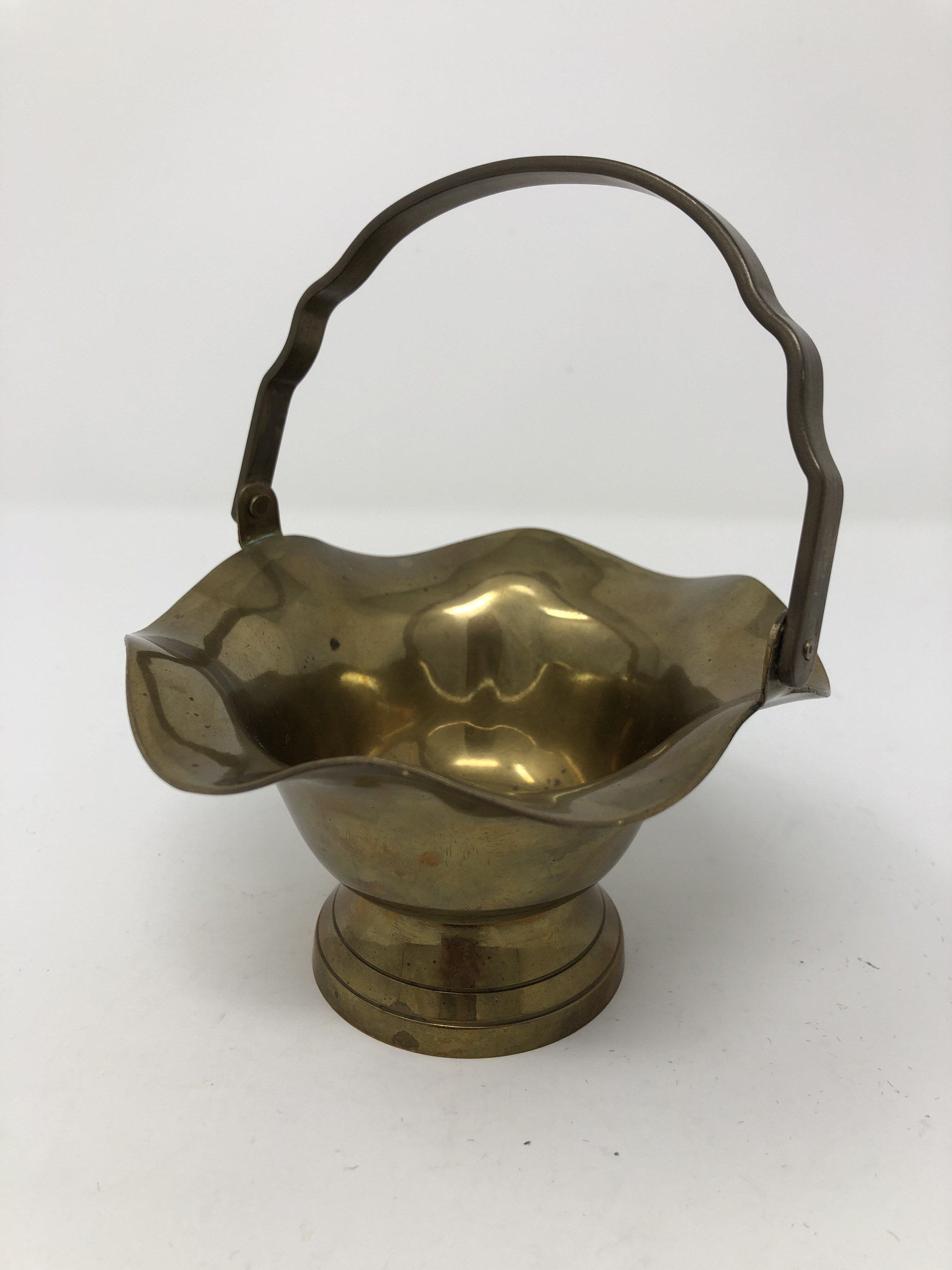 Vintage brass decorative small bucket with handle Etsy