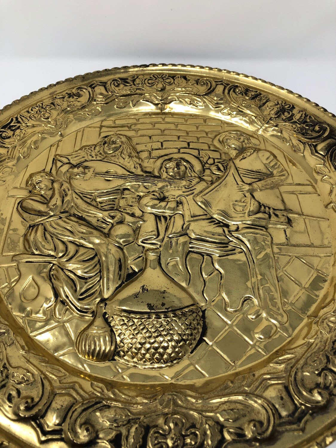 Vintage Brass Wall Decoration | Etsy