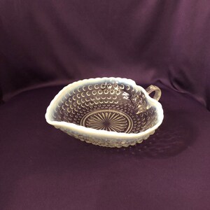 Vintage opalescent moonstone heart shaped kitchen bowl