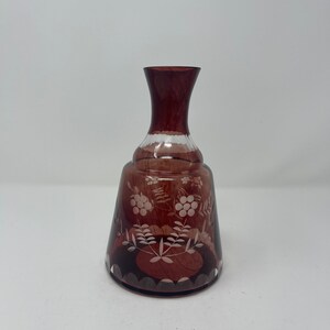 Gorgeous vintage glass cut-to-clear vase (not perfect)