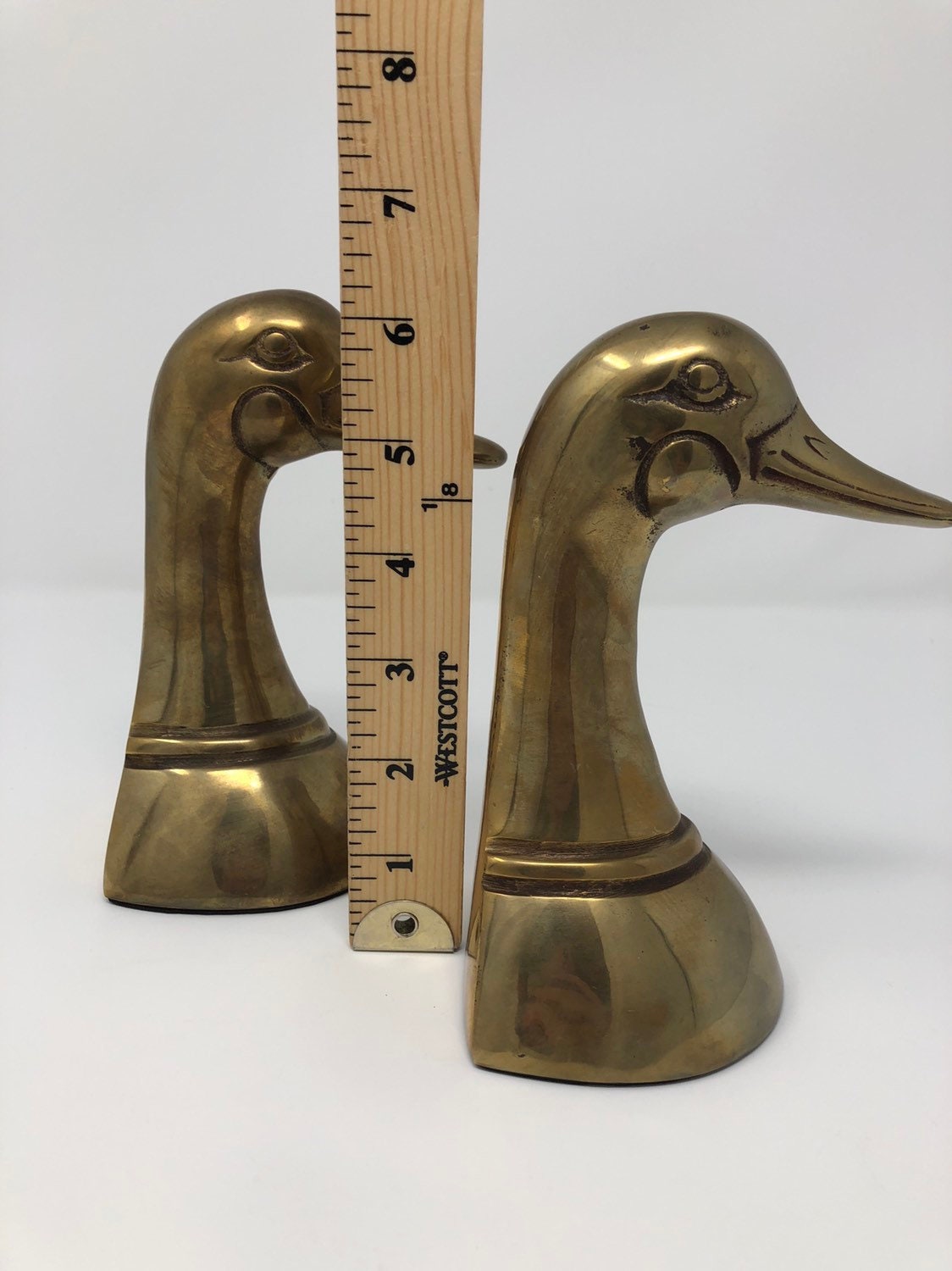 Pair of Vintage Brass Duck Bookends Etsy