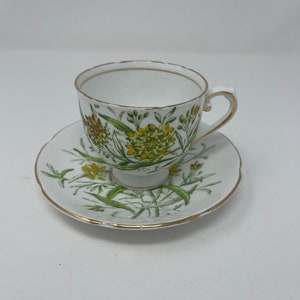 Vintage fine bone china tea cup and saucer, by Stanley